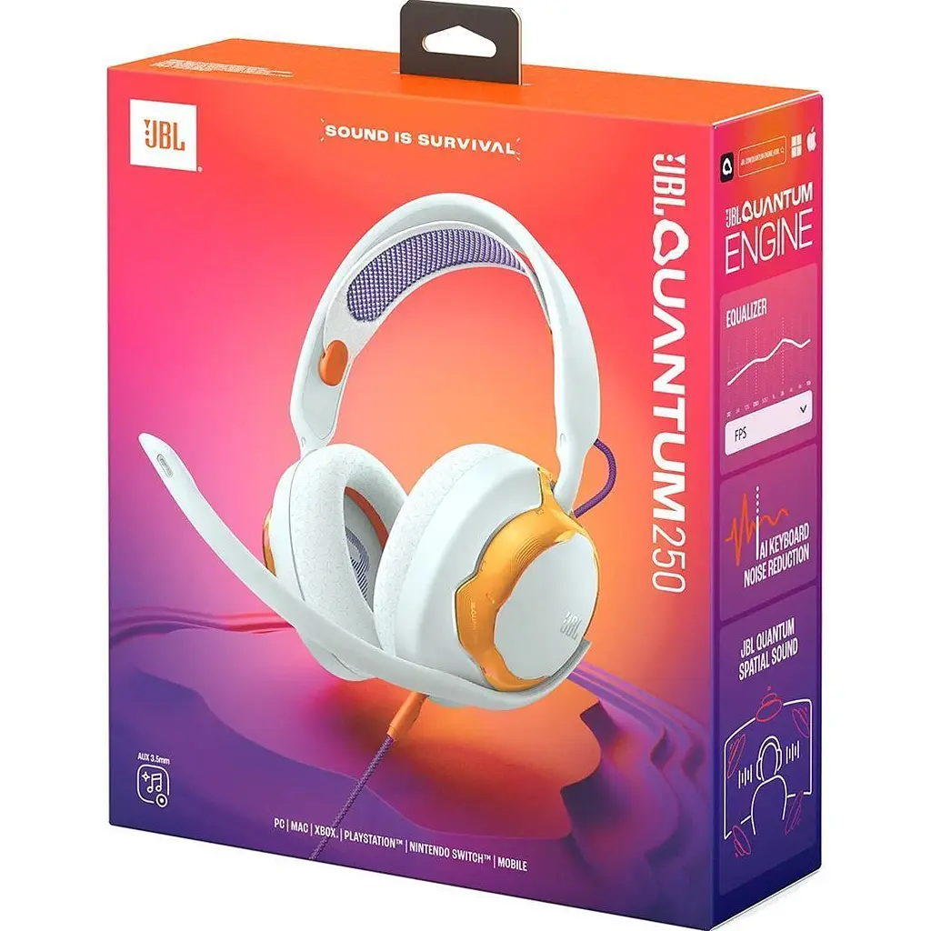 Игровые наушники JBL Quantum 250 Teal (JBLQTUM250TEL) [159485] - фото 5