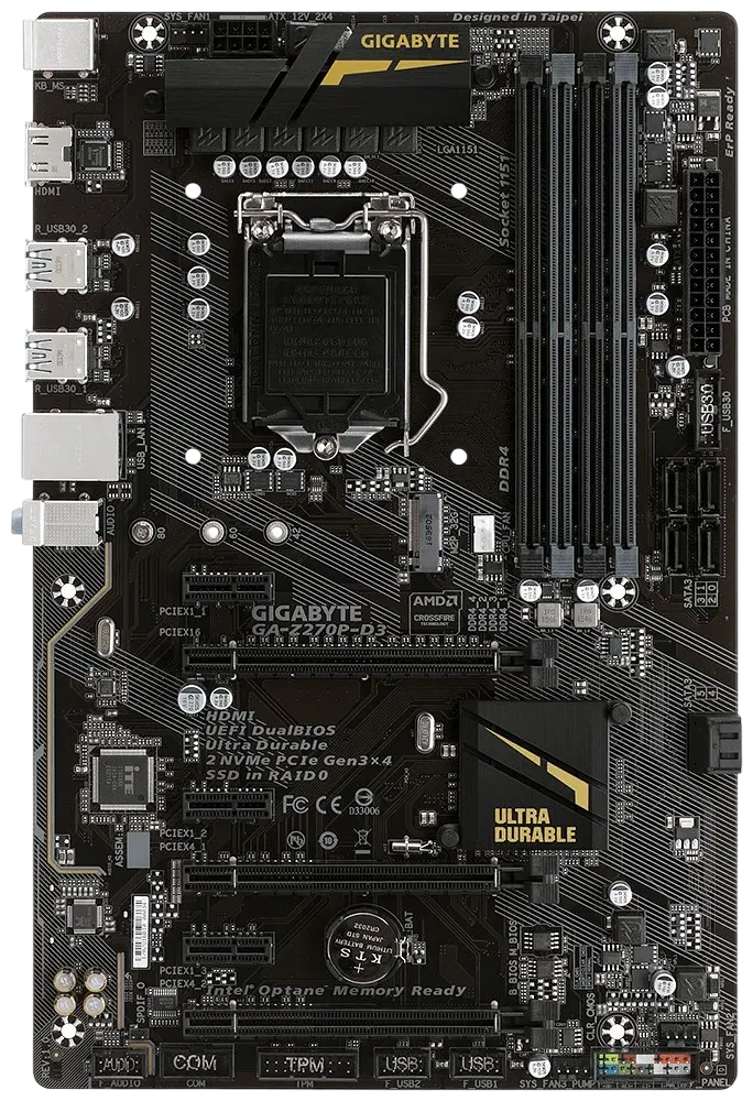 Материнська плата Gigabyte GA-Z270P-D3 LGA 1151v1 (GA-Z270P-D3) Б/В - фото 3