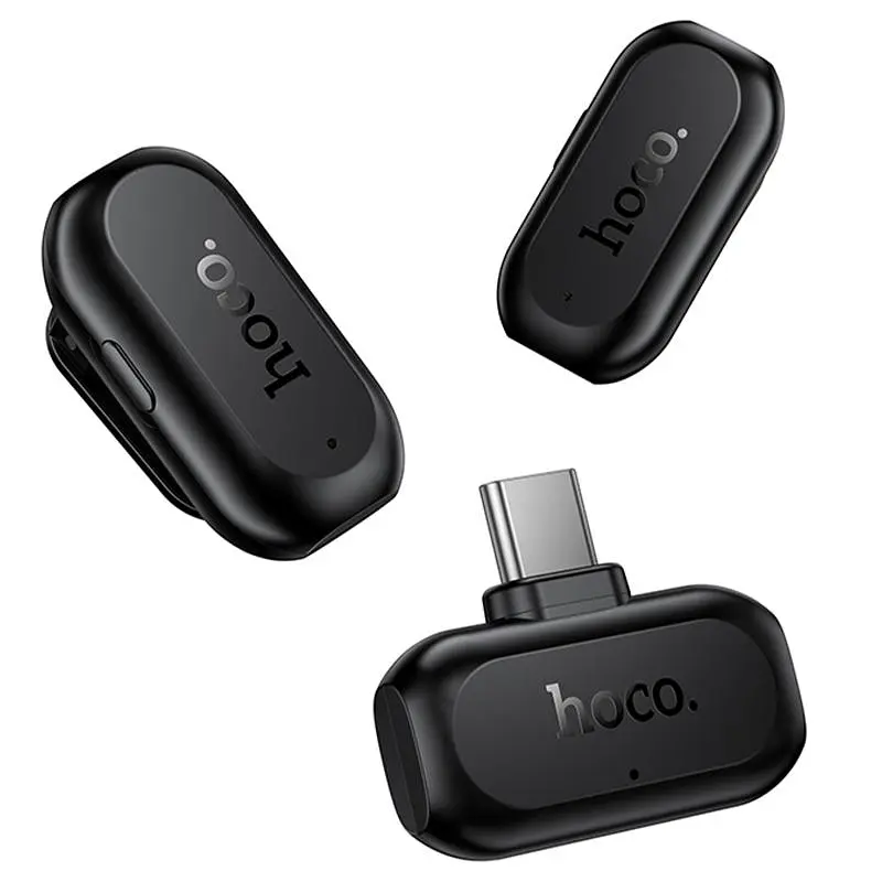 Петличный беспроводной микрофон Hoco L26 Dual-mic Smart AI (Type-C) Black - фото 5
