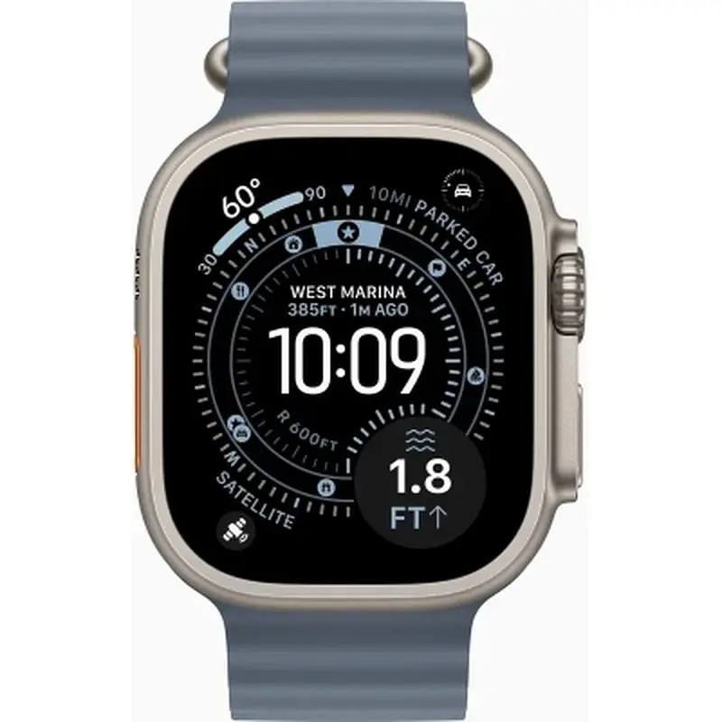 Смарт-годинник Apple Watch Ultra 3 GPS + Cellular 49mm Natural Titanium Case with Anchor Blue Ocean Band (MEWH4QP/A) - фото 2
