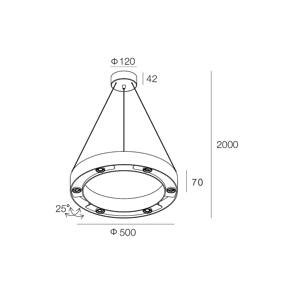 Люстра Skarlat RHL74110 6×3W BK 4000K - фото 2