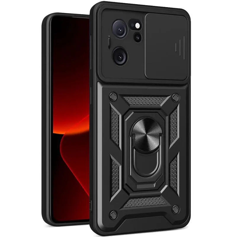 Чохол Ummi Camshield Serge Ring для Xiaomi 13T / 13T Pro Чорний / Black - фото 2