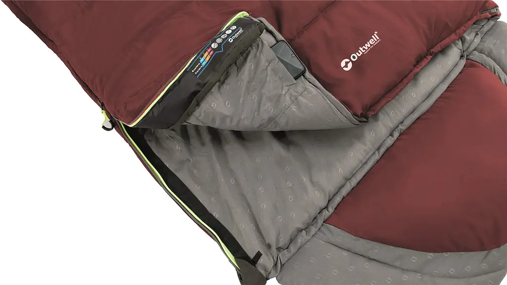Спальний мішок Outwell Contour Lux Reversible/-3°C Red Left (230367) - фото 6
