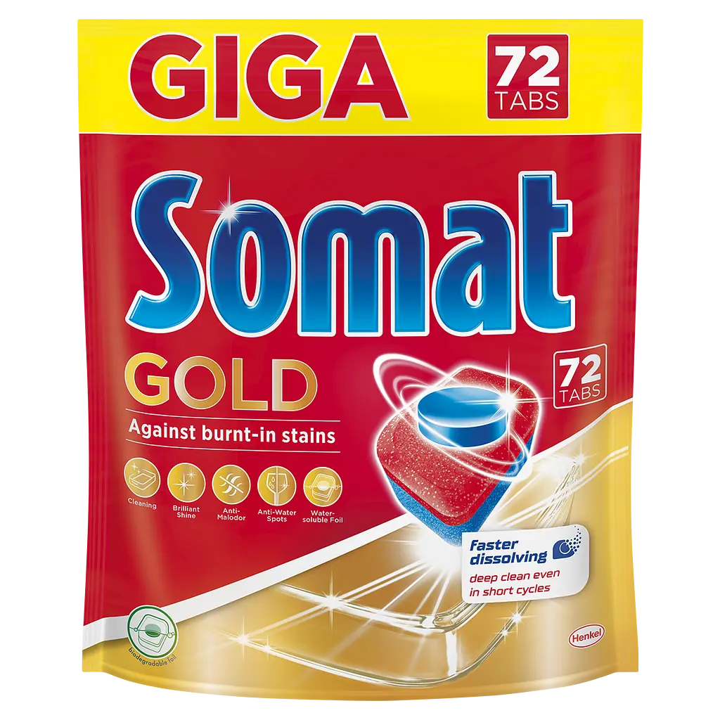 Таблетки для посудомоечных машин Somat Gold, 72 шт. (763682) - фото 1