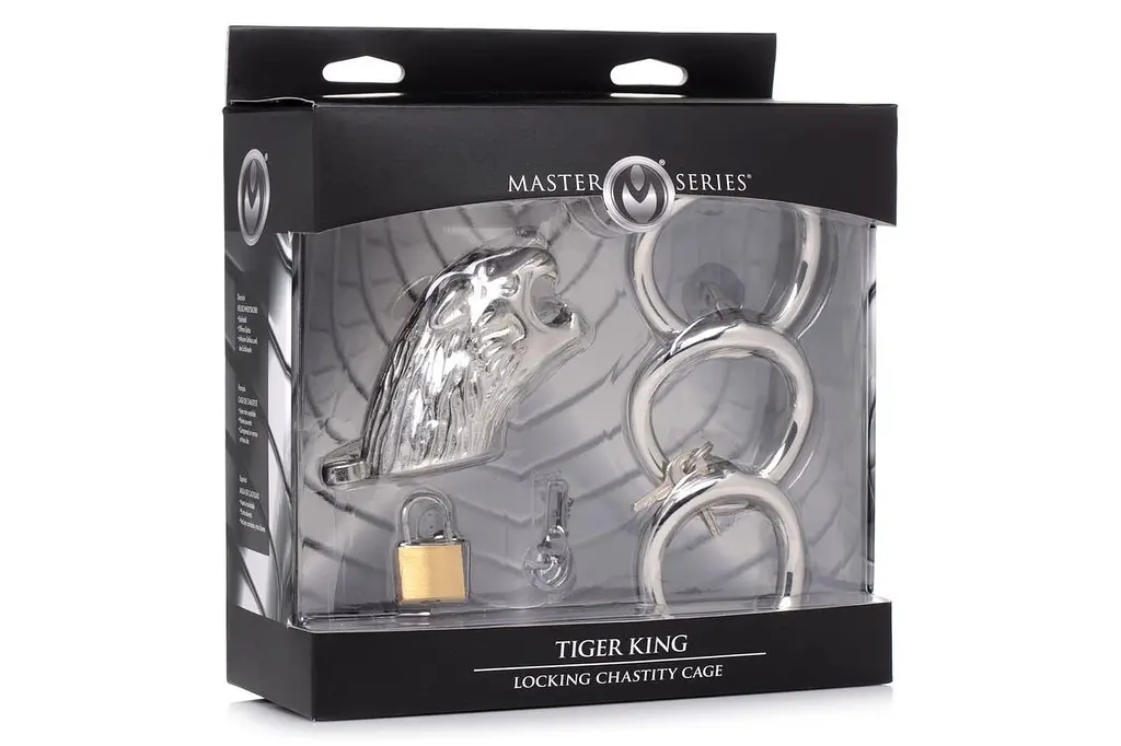 Клетка для члена Master Series Tiger King Cock Cage With Lock - фото 7