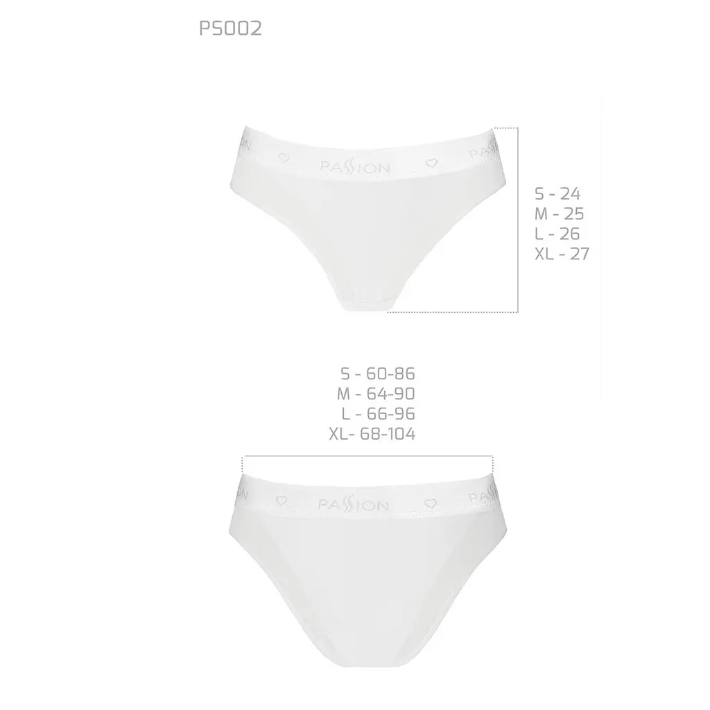Трусики з прозорою вставкою Passion PS002 PANTIES S, white - фото 5