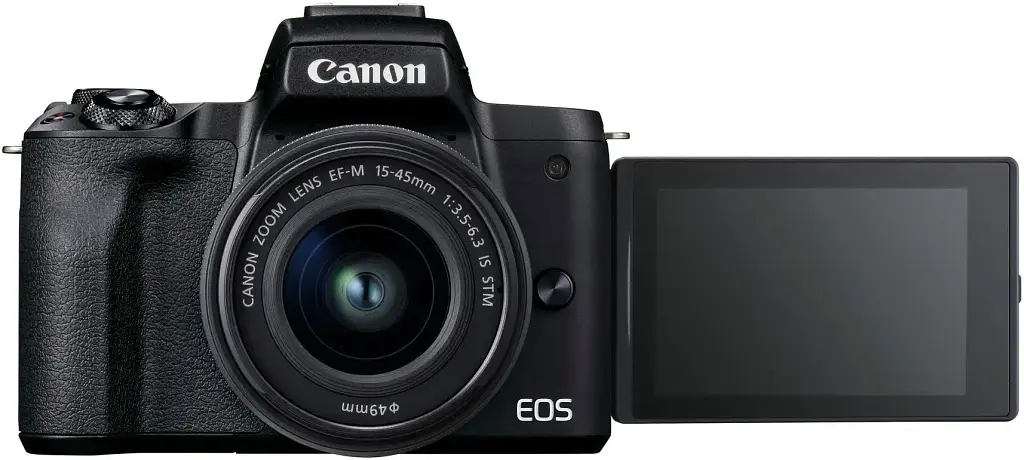 Беззеркальный фотоаппарат Canon EOS M50 Mark II kit (15-45mm + 55-200mm) IS STM Black (4728C015)) - фото 3