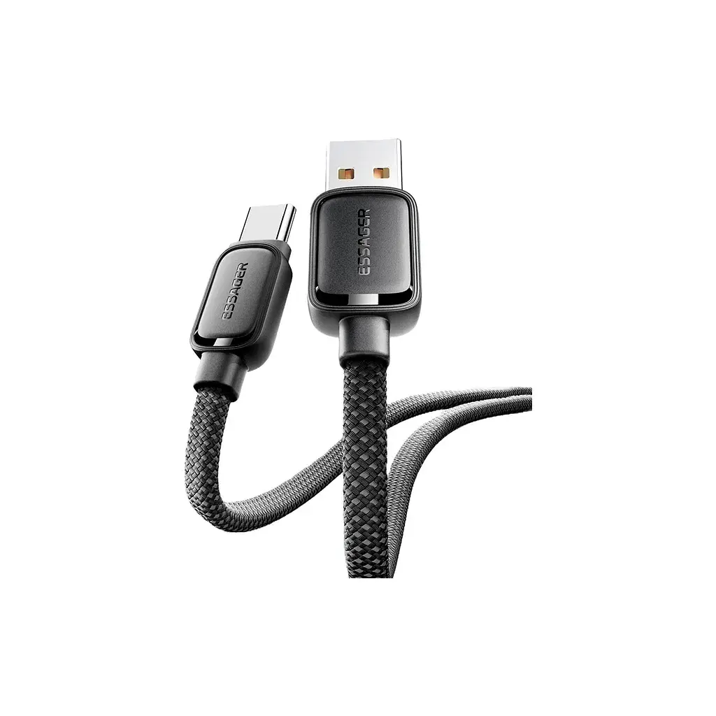Дата кабель USB 2.0 AM to USB-C 1.0m 7A black Essager (EXCT-TD01-P) - фото 4