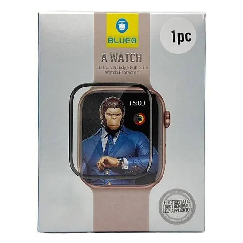 Полимерная 3D-пленка Blueo High-Molecule для Apple Watch 44 мм (+ аппликатор) Черный - фото 5