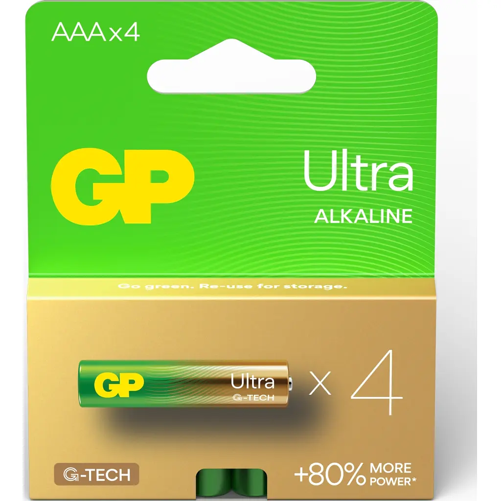 Батарейка Gp AAA LR03 Ultra Alkaline * 4 (24AU21-SB4 / 4891199218255) - фото 2