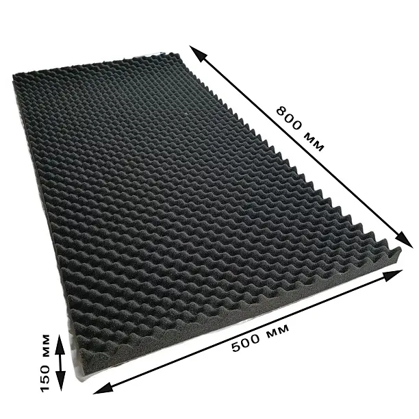 Авто Шумоізоляція ACOUSTICS Sound Wave самоклейка 15 мм 800 х 500 мм 1 шт - фото 2