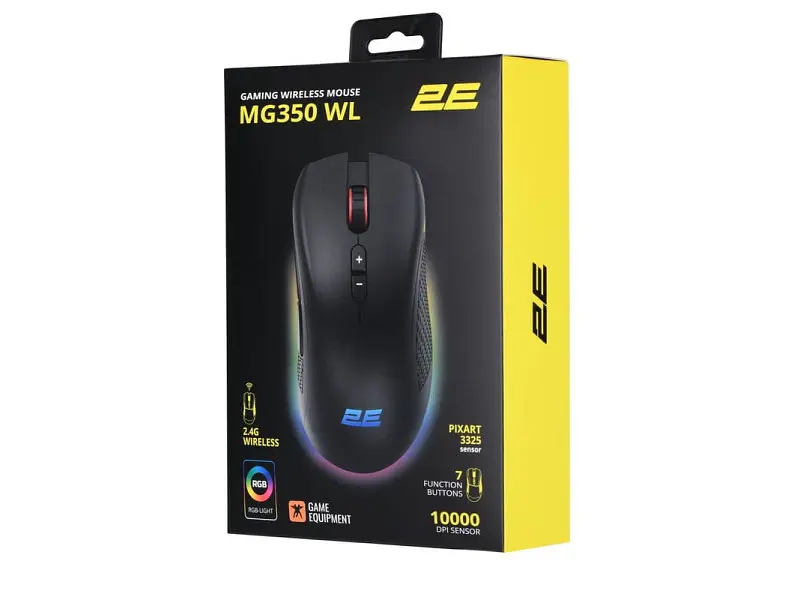 Миша 2E Gaming MG350 WL RGB Wireless/USB Black (2e-MG350UB-WL) - фото 9