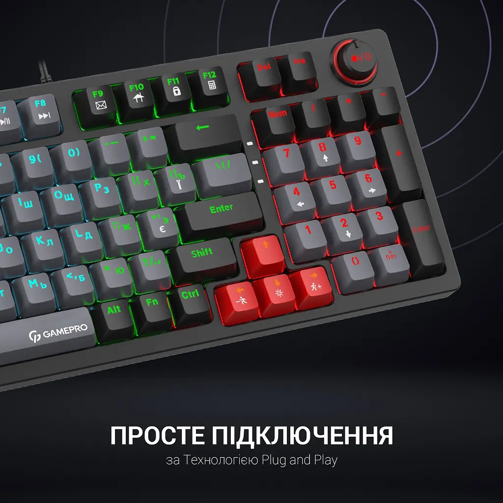 Клавиатура GamePro MK120B Red Switches Black [MK120R] [111033] - фото 5