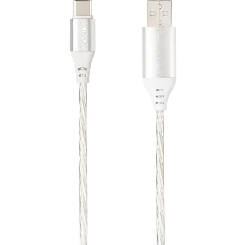 USB кабель Gelius Pro LED RGB GP-UC06c Type-C Silver - фото 2