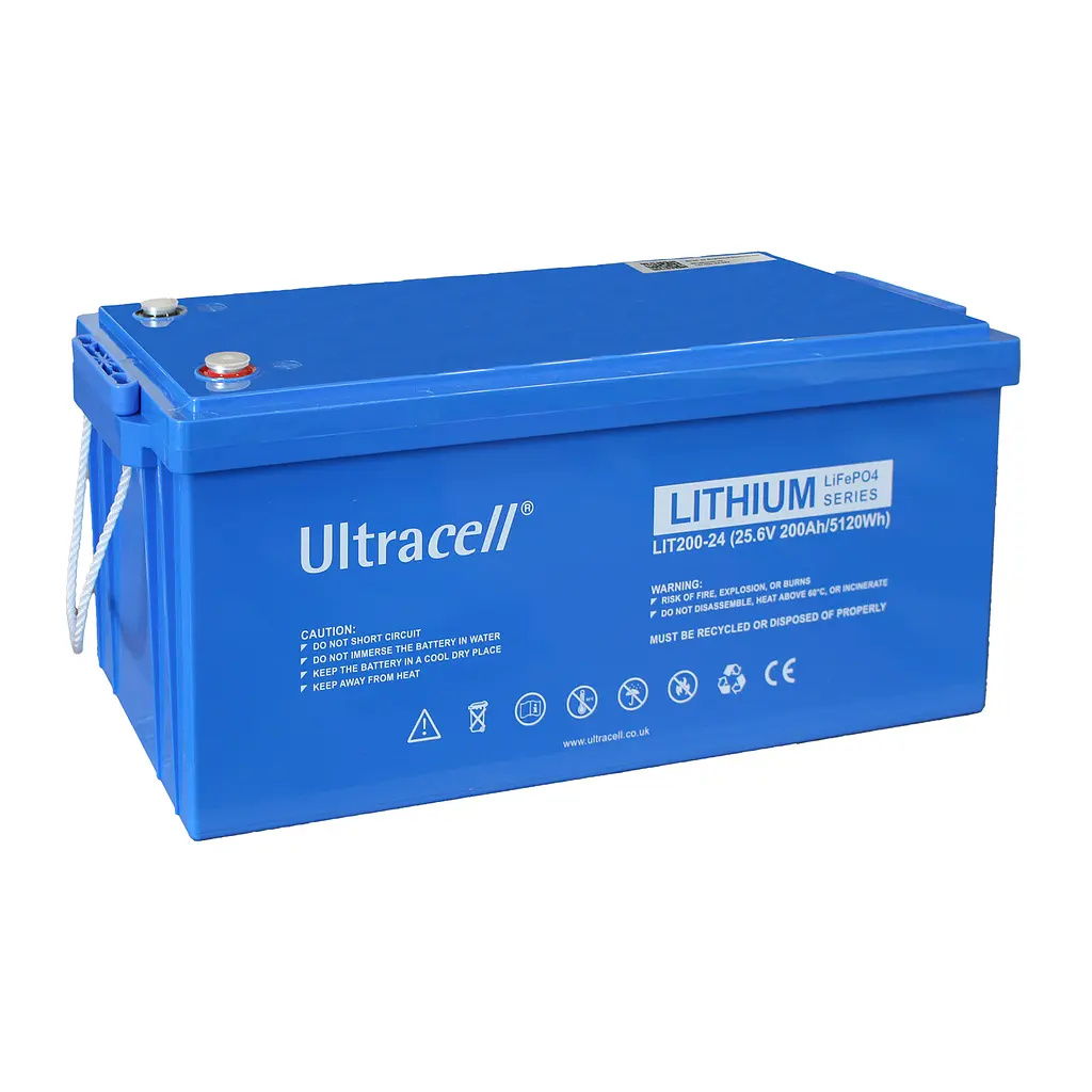Батарея аккумуляторная Ultracell LiFePO4 24(25.6)V 200Ah/ 2560W(2.56kW) BLUETOOTH - фото 3