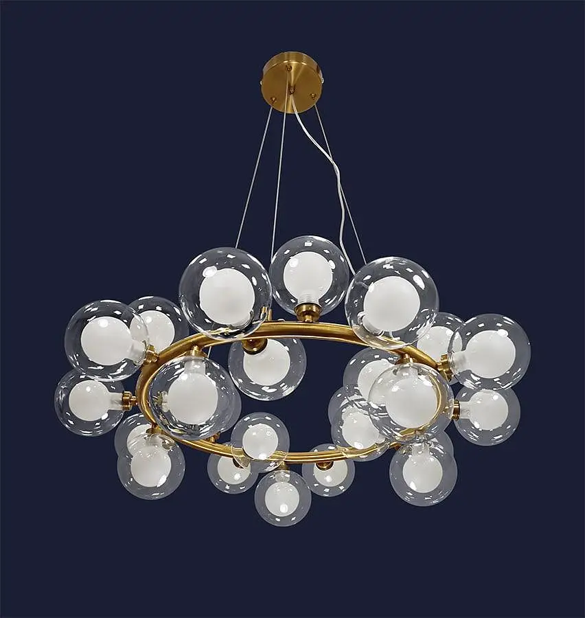 Люстра молекула кільце з кулями Levistella 761J2029-25 BRZ+CLWH - фото 2