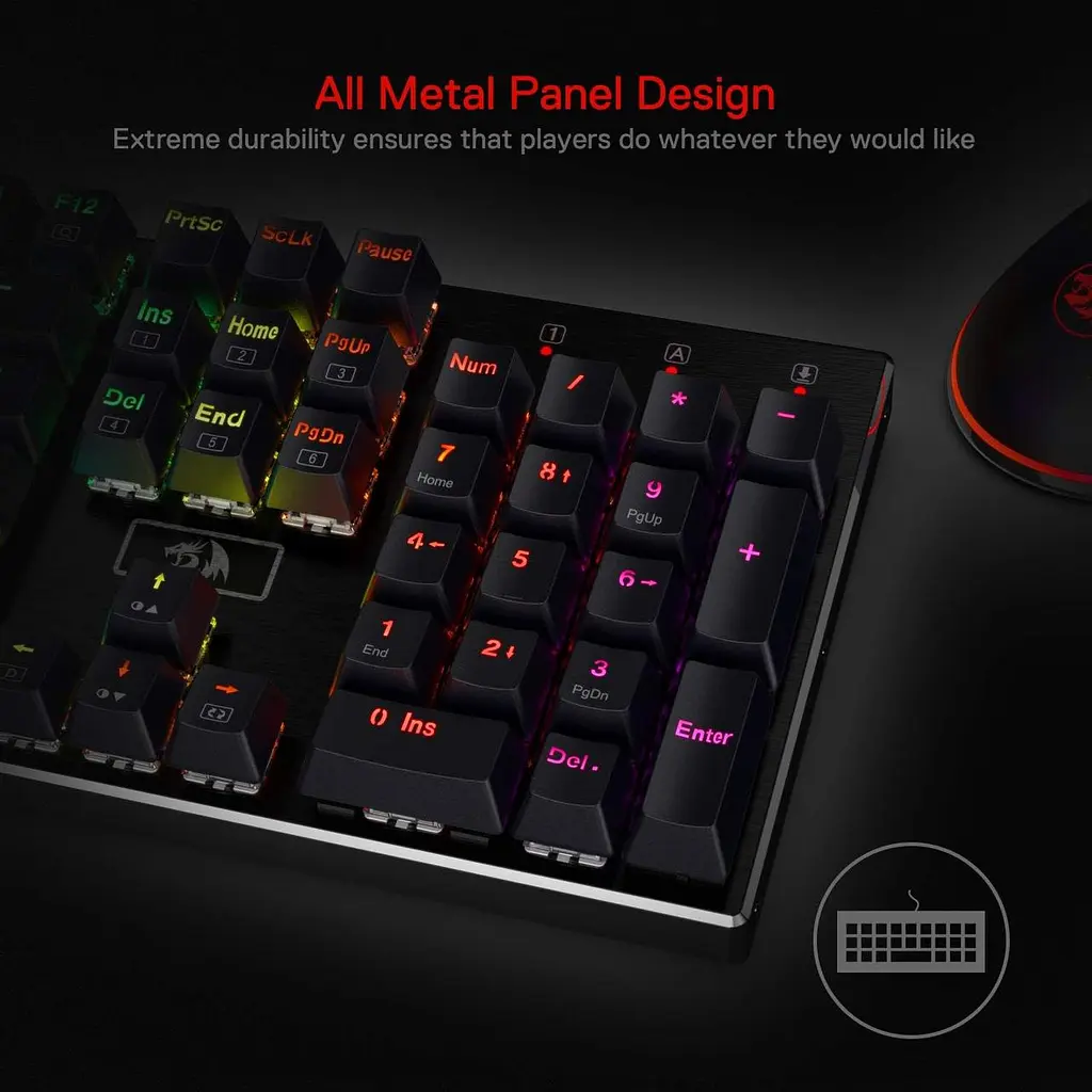 Механічна клавіатура Redragon K556 RGB 104 клавіші Red Switch Hot-Swap, англійська розкладка - фото 2