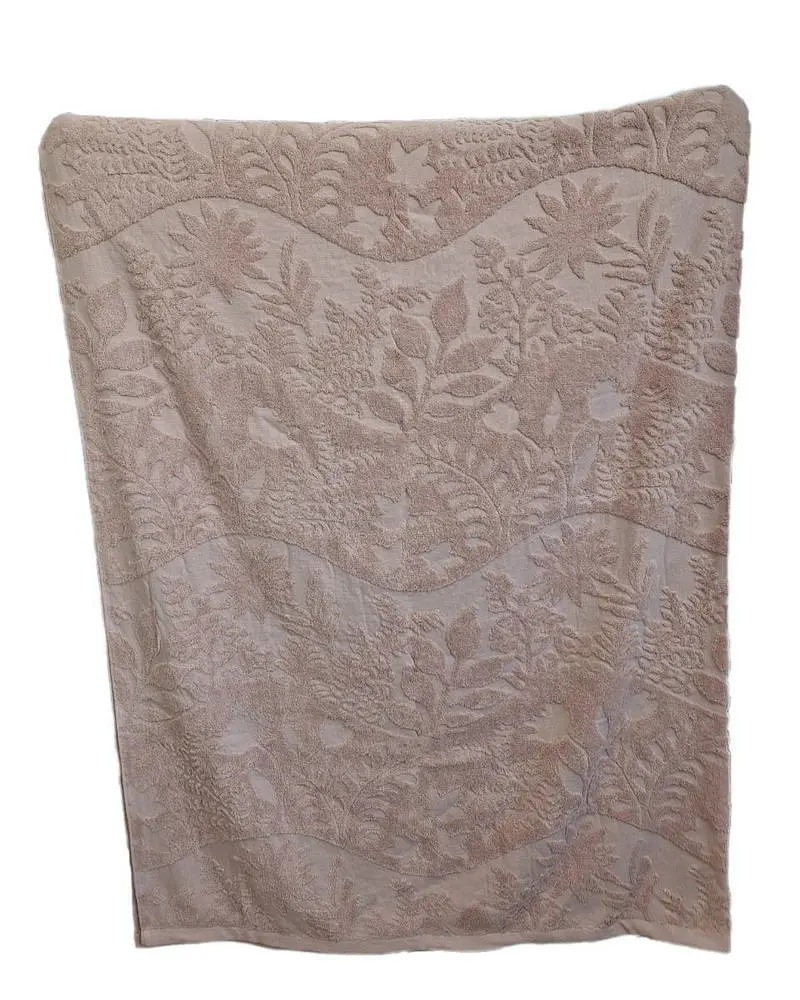 Простирадло махрове жакардове Parisa Home Premium 200х220 щільність 470 г/м2 пудра - фото 6