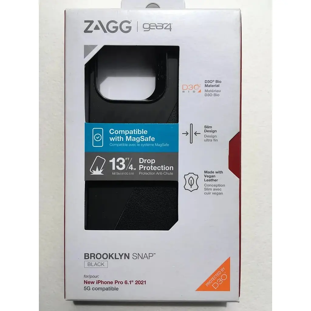 Противоударный чехол Gear4 Brooklyn MagSafe для iPhone 13 Pro (6.1") Black 702008228 - фото 3