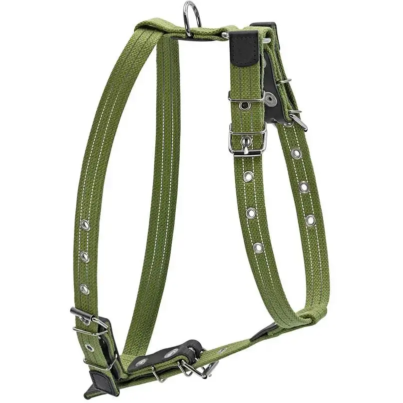Шлея для міні та середніх собак Collar, брезент, 36-57х55-65х2 см, зелений (635) - фото 2