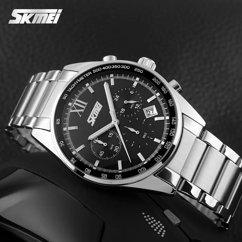 Наручные часы мужские 9096BK Black Skmei acs0029902 - фото 3