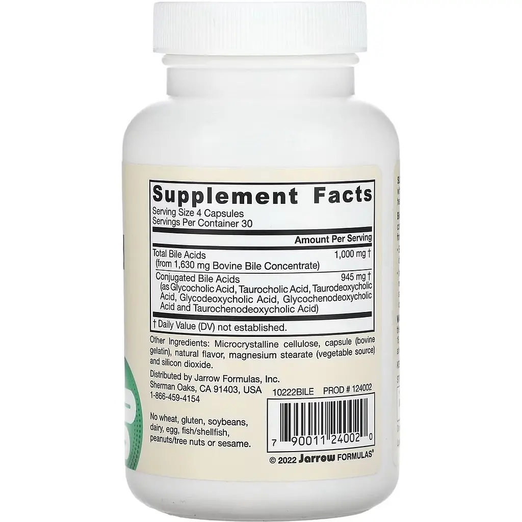 Жовчні кислоти Jarrow Formulas Bile Acid Factors 120 капсул - фото 3
