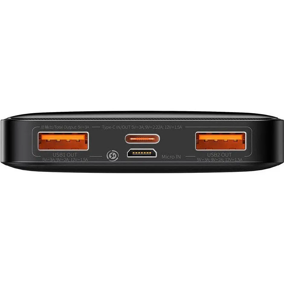 Зовнішній акумулятор Baseus Bipow Overseas 20W 10000mAh Black (PPBD050301/PPDML-L01) [79289] - фото 4