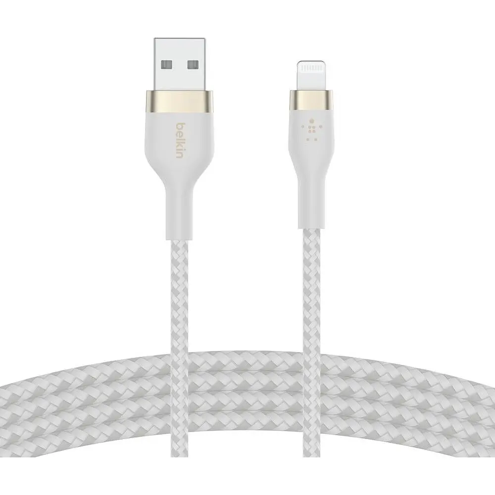 Кабель Belkin Boost Up Charge Pro Flex USB-A to Lightning 1m White (CAA010BT1MWH) [158810] - фото 3