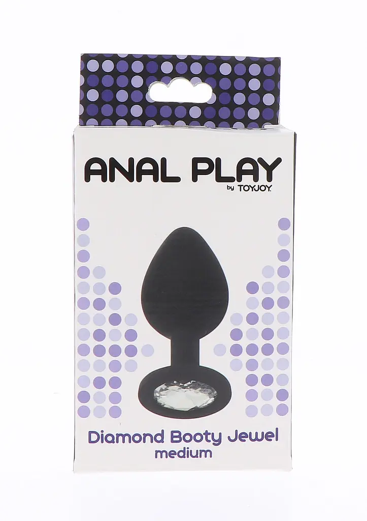 Анальна пробка ToyJoy Diamond Booty Jewel 8 см (чорний) - фото 4