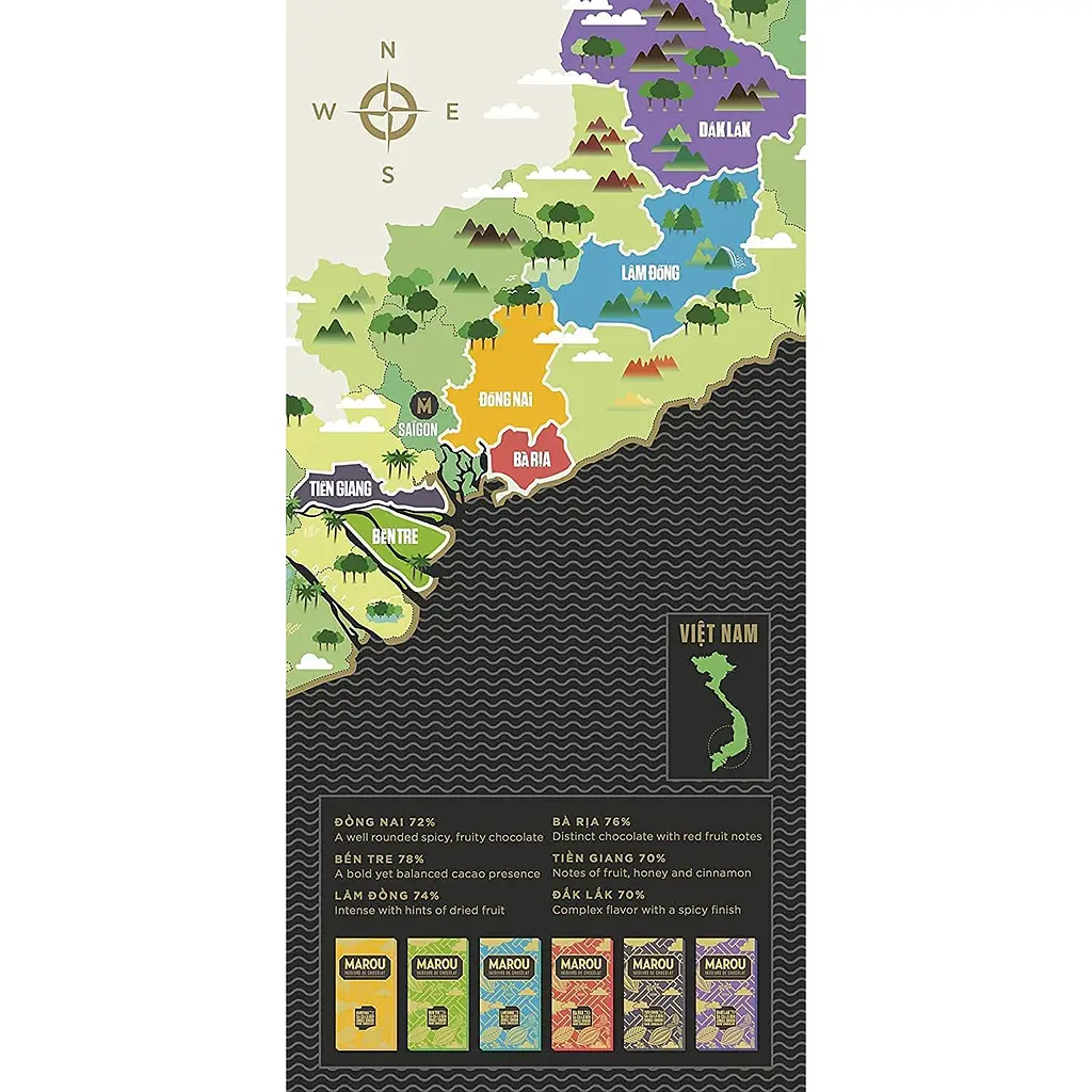 Шоколад черный Marou Ba Ria Single Origin 76% 80 г - фото 5
