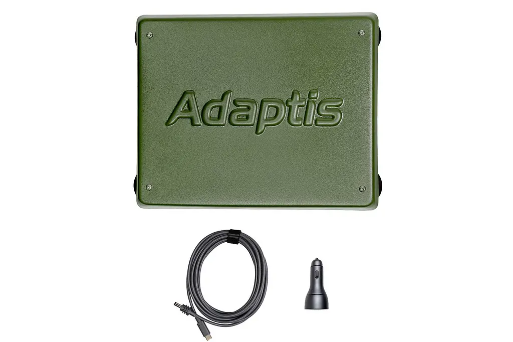 Комплект Adaptis MiniKit для Starlink Mini (Корпус + Кабель Type-C + Автомобільний зарядний пристрій GP-CC160 160W) олива