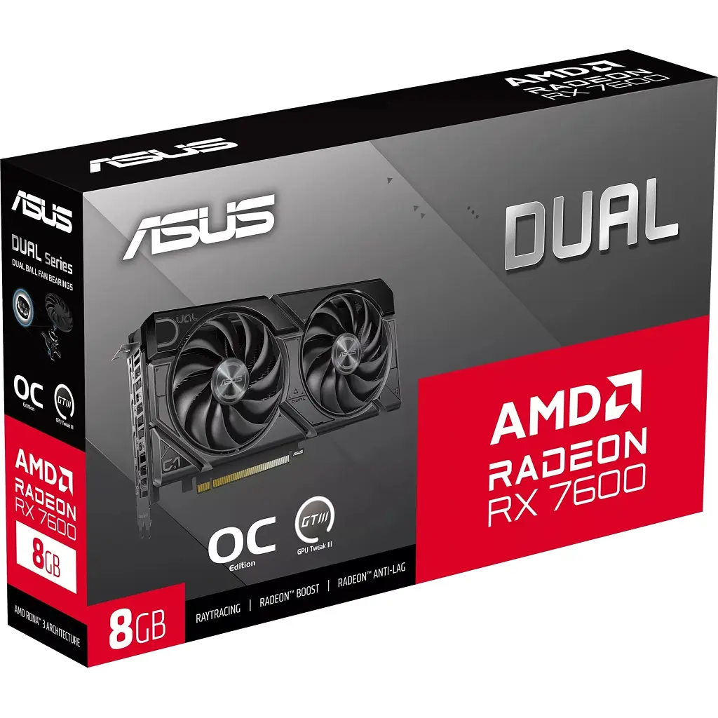 Відеокарта ASUS Radeon RX 7600 8Gb DUAL OC EVO (DUAL-RX7600-O8G-EVO) - фото 12
