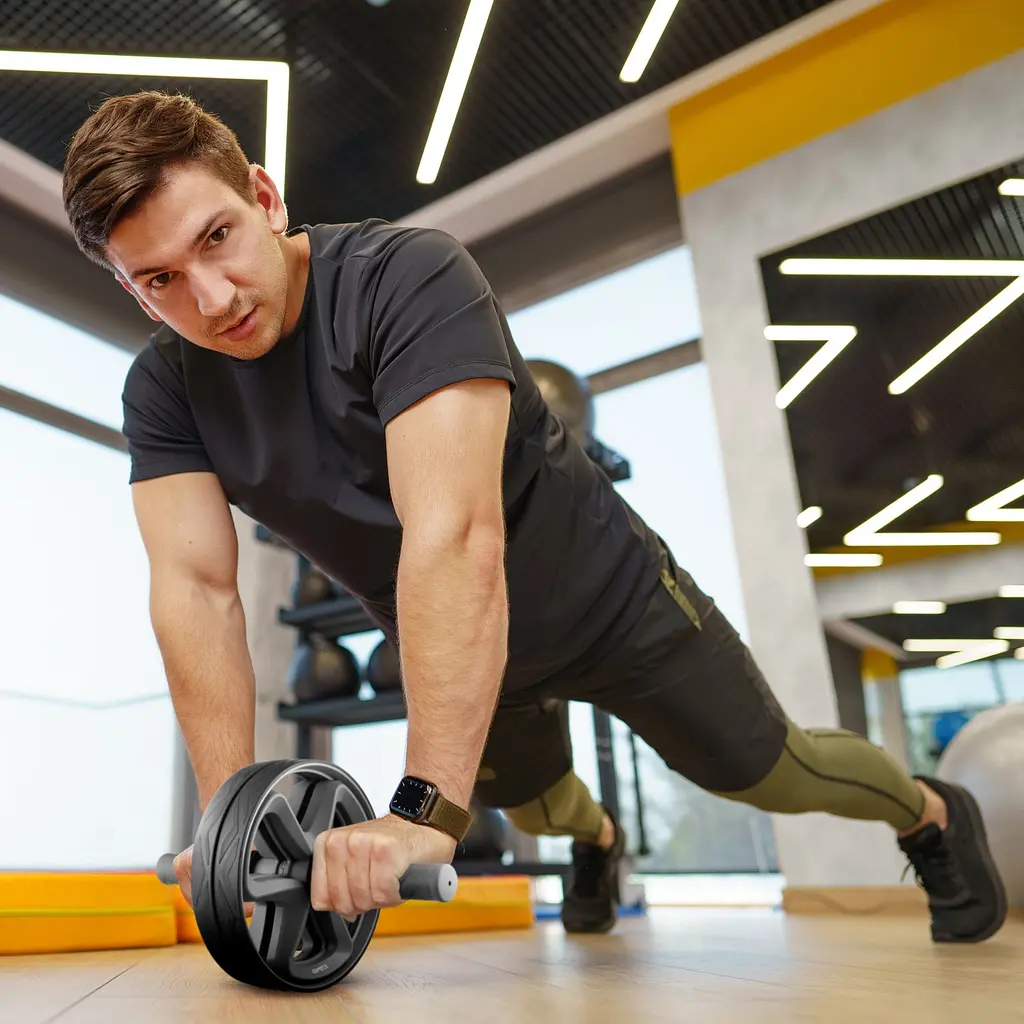 Ролик для пресу подвійний Gymtek чорний - фото 7