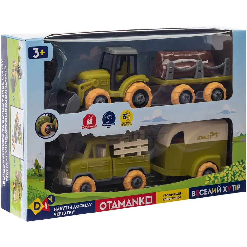 Игровой набор Otamanko Веселый хутор трактор с прицепом - фото 3
