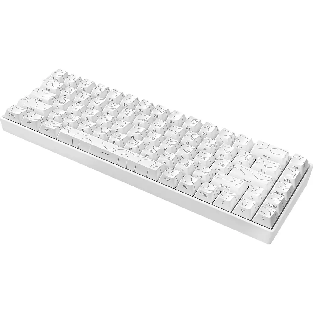 Клавіатура Ajazz AK680 V2 Ice Island Magnetic Switch White (AK680-V2-I-S-W) [175692] - фото 3