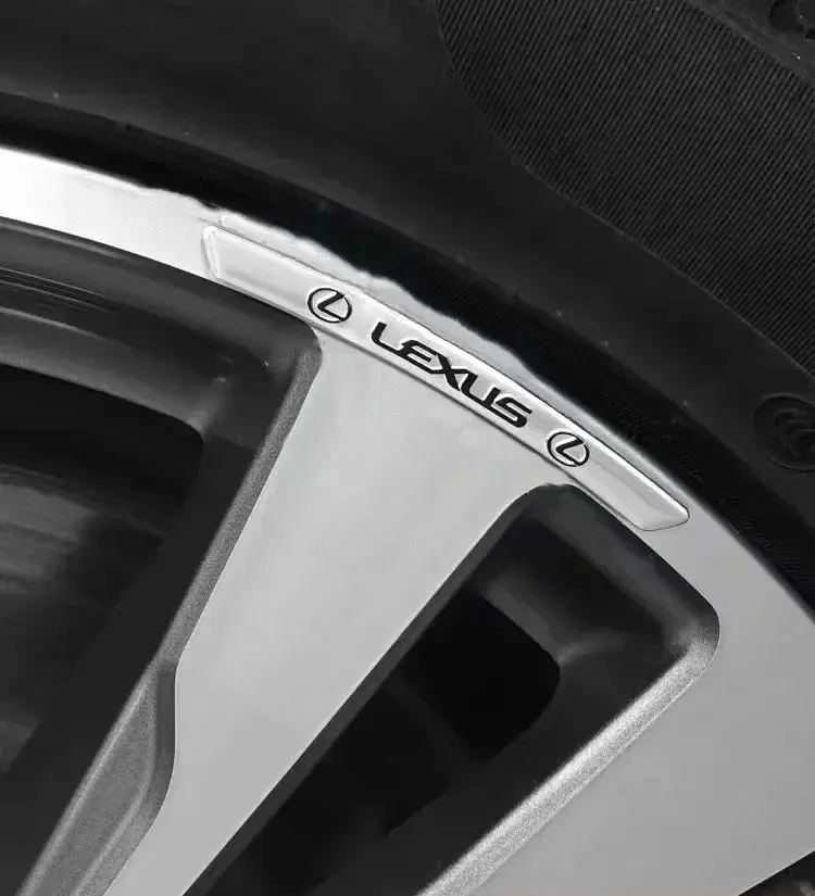 Емблема обода колеса Lexus 4 шт Алюміній наклейка на диски на скотчі Сірі - фото 3
