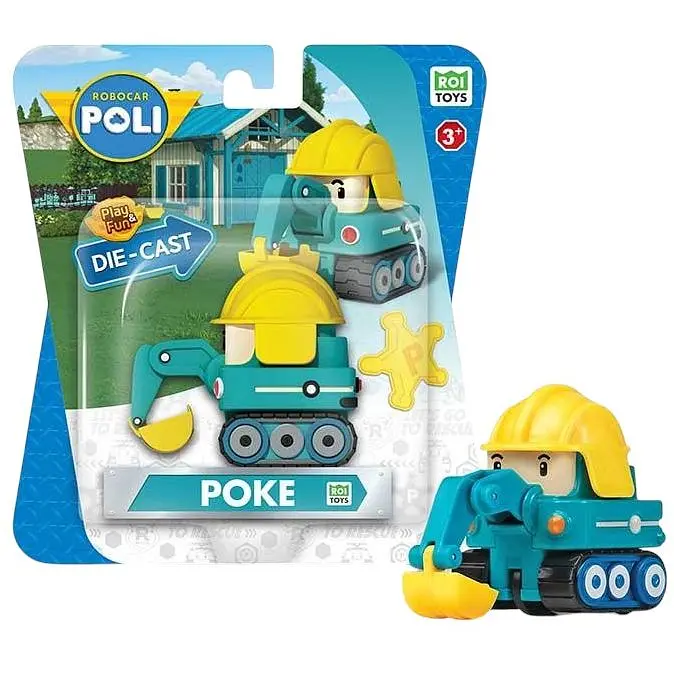 Колекційна машинка Roi Visual Робокар Поук Die Cast металева бірюзова (MRT-0607) - фото 3