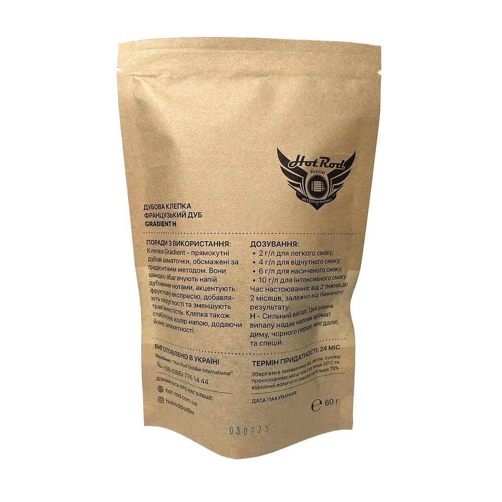 Клепка дубова Hot Rod Distiller Gradient H на 10 л 60 г (Т0204) - фото 2