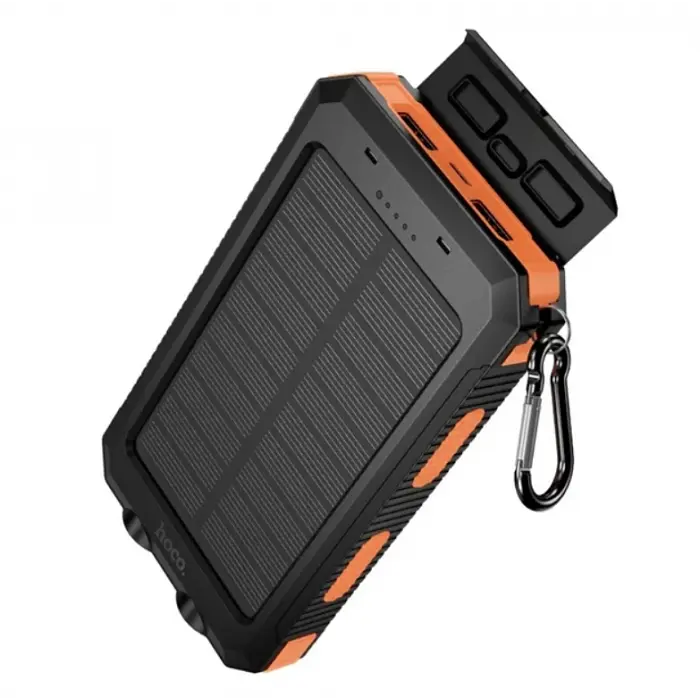 Внешний аккумулятор Power Bank HOCO J164 Platinum Solar 8000mAh 10W, с солнечной панелью и LED фонариком - фото 5