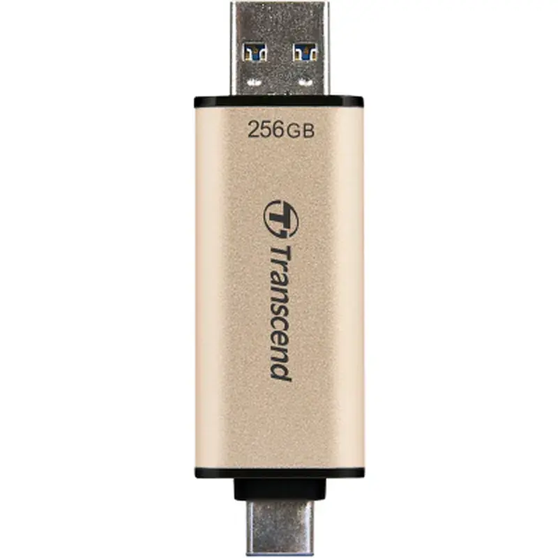 USB флеш накопичувач Transcend 256GB JetFlash 930 Gold-Black USB 3.2/Type-C (TS256GJF930C) - фото 5