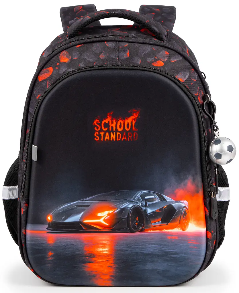 Школьный ортопедический рюкзак 6 в 1 для мальчика School Standard 38х30х18 см с Машиной для младших классов (SET 150-35) - фото 2