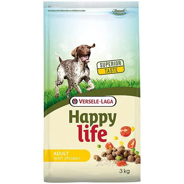 Сухий преміум корм Happy Life Adult with Chicken Хеппі Лайф Курка для собак всіх порід 3 кг (311189)