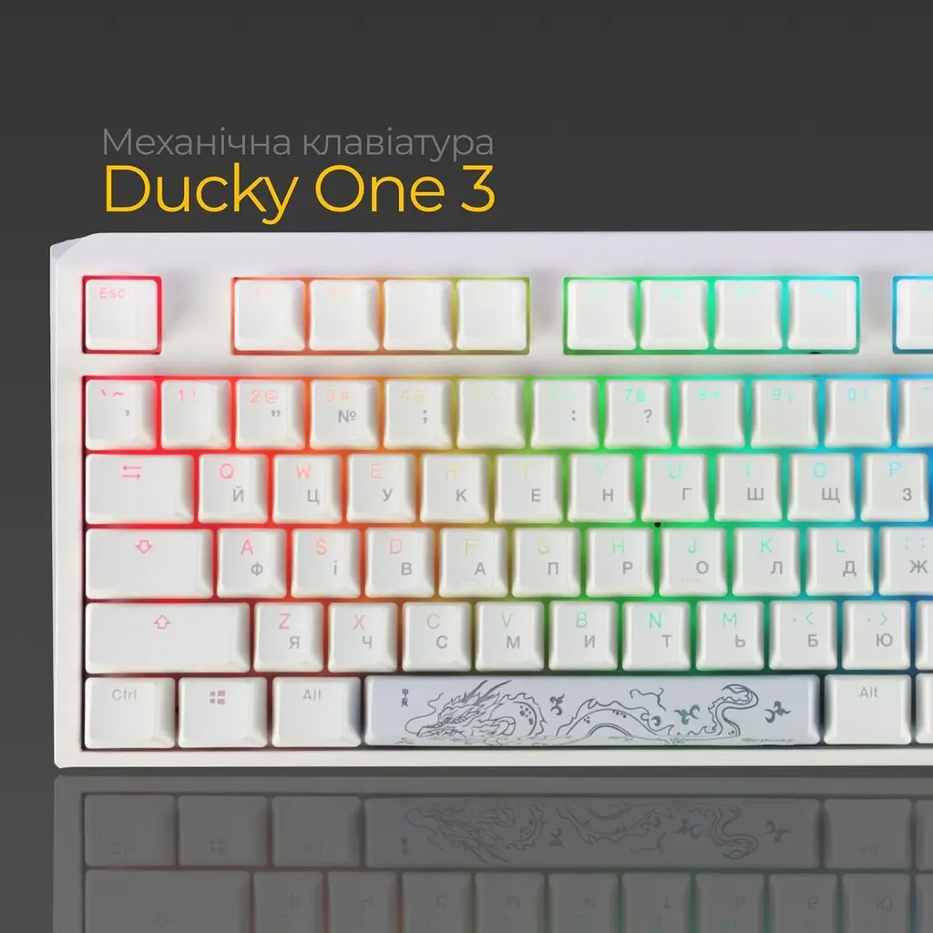 Клавіатура Ducky One 3 Cherry MX Red RGB White DKON2108ST-RUAPXPWWWSC1 UA [126073] - фото 7