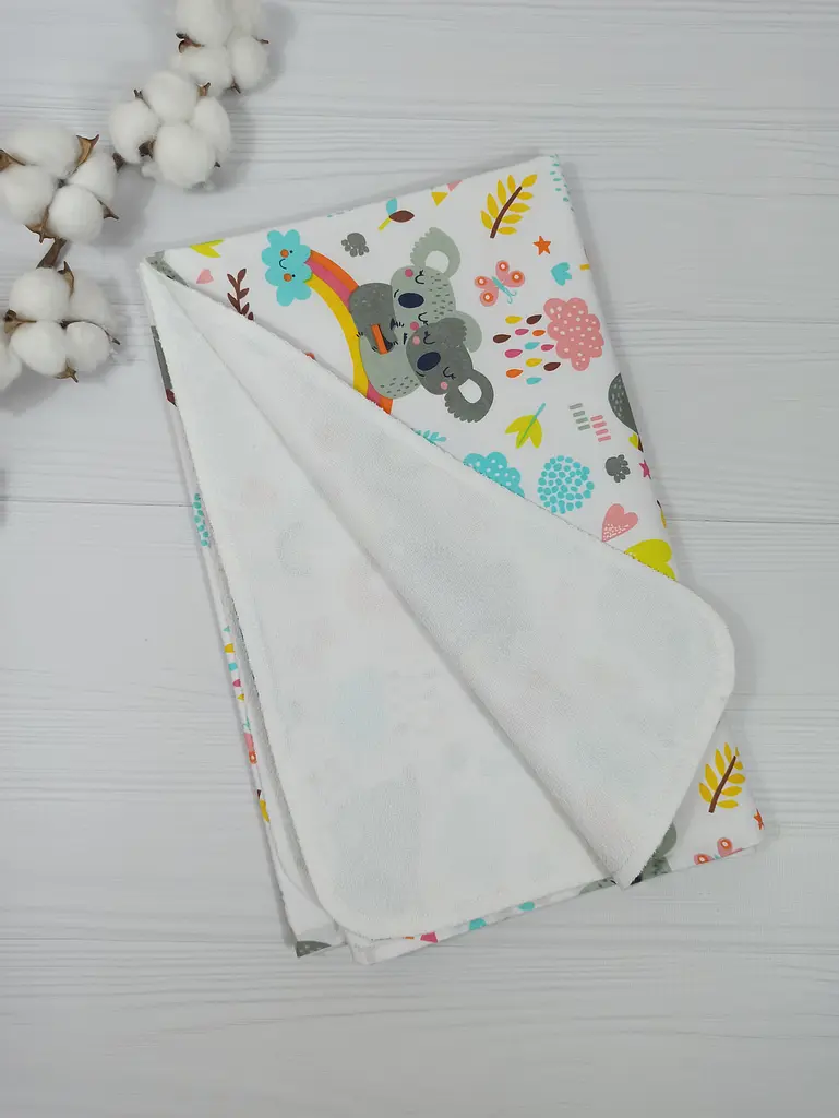 Пелюшка дитяча багаторазова непромокальна a.l.babybox Коала на веселці 80x100 см Різнокольоровий (NV 18137875) - фото 2
