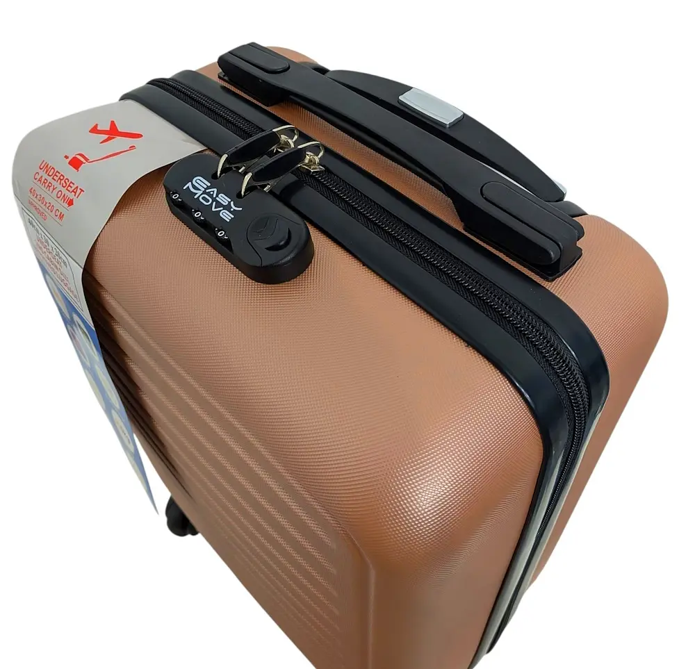Валіза Easy Move 004 міні XS ABS-пластик 40×30×20 см Рожеве золото - фото 6