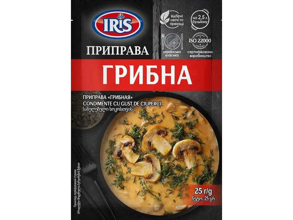 Приправа IRIS грибна 25 г