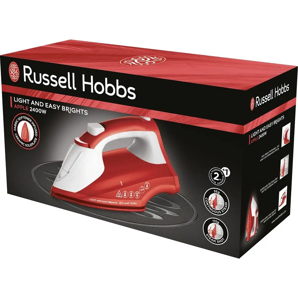Утюг Russell Hobbs Light&Easy Brights Apple 2600 Вт красный (26481-56) - фото 3
