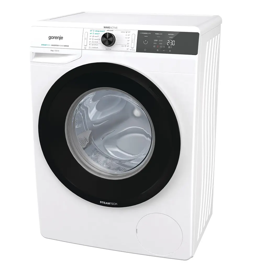 Пральна машина Gorenje з фронтальним завантаженням WEI82SDS, 8кг, 1200, A+++, Пар, глибина 55см, Дисплей, Білий (WEI82SDS) - фото 4