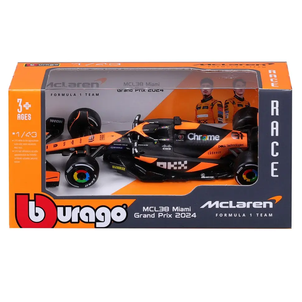 Автомодель MCLAREN F1 MCL38 (2024) Bburago 18-38214 масштаб 1:43 - фото 6