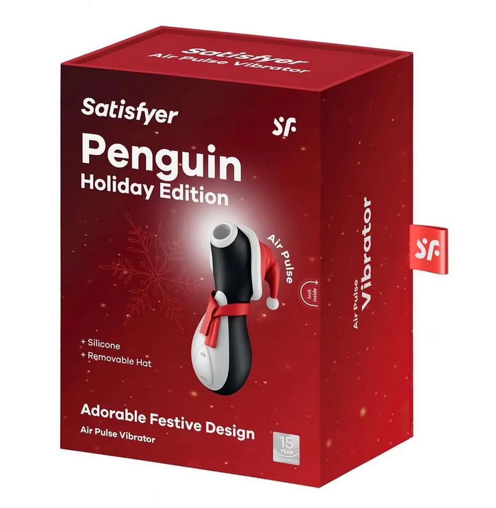 Вакуумний стимулятор клітора Satisfyer Penguin Holiday Edition (чорний) - фото 7